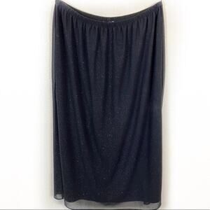 J.R. Nites Woman Vtg Glitter Sheer Skirt sz 30W